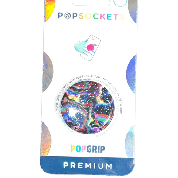 POPSOCKET Universal Galaxy Glitter Rainbow Void PopGrip Phone Stand - Picture 13 of 15